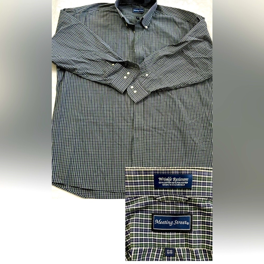 Meeting Street Men's Checkered Button Down Shirt
